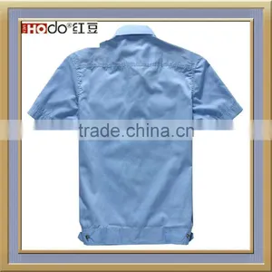 CUSTOM BLUE COLOR SHORT SLEEVE SECURITY PERSONNEL WORK SHIRT thumbnail-2