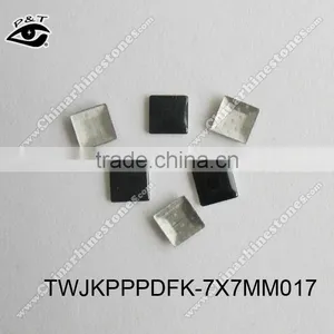 Hot Fix Nailhead 7x7mm Square Studs Black Color For Clothing Decoration thumbnail-1