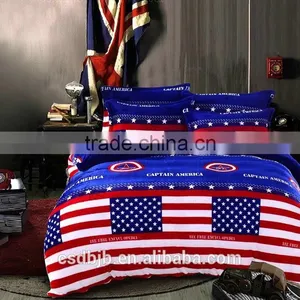 2017 NEW DESIGN FLAG FLANNEL 4PCS BEDDING SET thumbnail-2