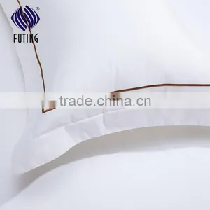 300T Cotton White Embroidery Bed Cover Bedding Sets thumbnail-4