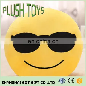 Soft Emoji Emoticon Pretty Round Cushion LED Pillow Stuffed Plush Toy thumbnail-2