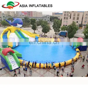 Summer Fish Inflatable Swimming Pool Inflatable Water Park Water Park Slide thumbnail-1
