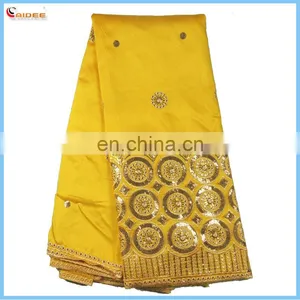 Nicest Yellow African George Lace for Garment New Design for Women Dress B2015090844 thumbnail-1