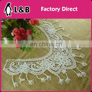 New Design Milk Silk Collar Embroidered Neckline Fringe Decorative Collar For Garment thumbnail-2
