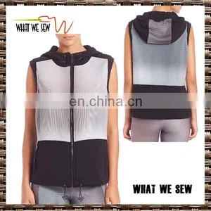 Two Tone Wholesale Spring Tall Hoodies Sleeveless Slim Fit Tracksuits for Men thumbnail-1