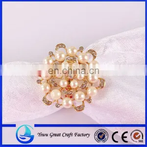 Wholesale Rhinestone Imitation Pearl Brooch for Wedding Invitation Bridal Rhinestone Brooch Crystal Brooch Pearl Wedding Bouquet thumbnail-2
