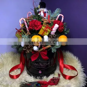 Beautiful Glossy Round Gift Box for Flower Display at Home thumbnail-4