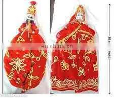 10 PAIR RAJASTHANI INDIAN BIG Puppets DECORATIVE HOME Decor Kathputli RARE Vintage DOLL COUPLE HOME DECOR ART Ethnic Door Hangin thumbnail-4