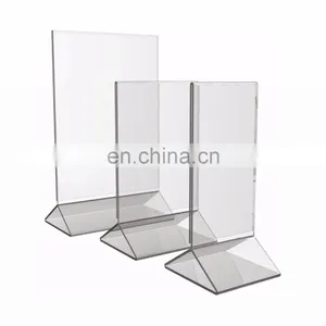 Acrylic Display Sign Holder 4x6,plastic Sign Holder thumbnail-2