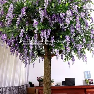 China Wholesale Fancy Design Artificial Wisteria Flower Tree With Real Looking for Landscaping Decoration thumbnail-1