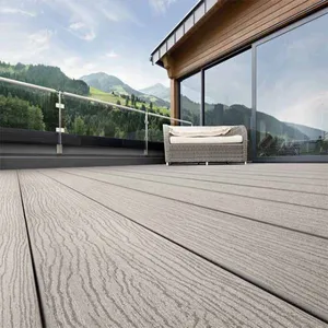 Fire Resistant Outdoor Synthetic Teak Floor WPC Composite Decking thumbnail-3
