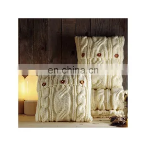 2019 New Design Decorative Plain Knitted Sofa Decorative Pillow Case thumbnail-2