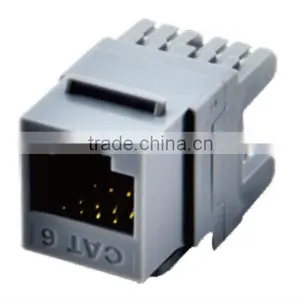 High Standard Plastic Cat6 Keystone Jack Connector thumbnail-1