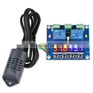 XH-M452 DC 12V LED Digital Temperature and Humidity Controller Independent Output 10A Relay Control Load Thermostat thumbnail-1