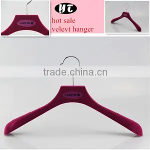 Hot Red Plastic Hanger Velvet Coat Hanger Supplier's Choice thumbnail-1