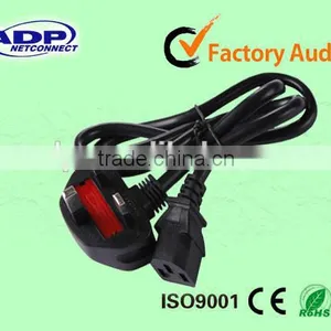 UK 10A-16A 250V 3pin Fuesed Power Cable thumbnail-1