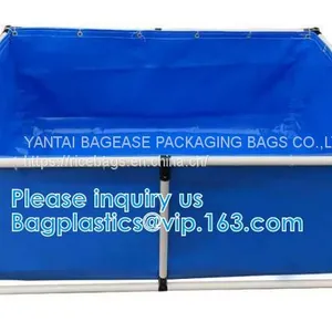 Aquaculture Pool PVC Coated Cloth COATED BANNER Tarpaulin Greenhouse Fish Pond Crayfish Koi Culture Child Water Pool thumbnail-1