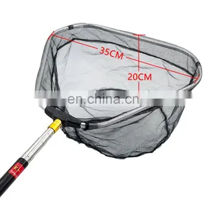 JOHNCOO 148CM Telescopic Folded Hand 5 Sections Stainless Steel Landing Nylon Fishing Net thumbnail-4
