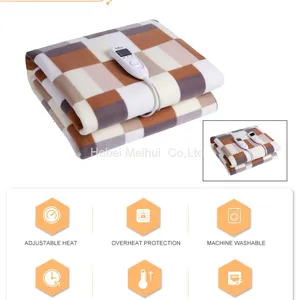 220V China 5 Heated Settings Bed Warmer Hot Portable Thermostat Single Dual Heating Electric Blanket Heated Throw thumbnail-5