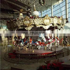 Outdoor Amusement Park Carousel Horse Amusement Machinery Equipment Carousel for Sale thumbnail-5