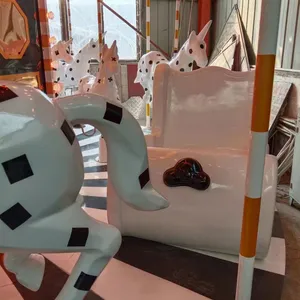 For Kids Pour La Seregraphique Rotating Horse Shopping Mall Upper Drive Carousel Rides thumbnail-5