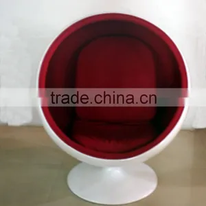 Europe Style Living Room Furniture Leisure Red Black Ball Chair thumbnail-1