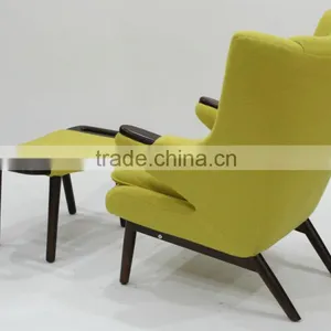 Replica Classic Fiberglass Material Cashmere Hans J. Wegner PP19 The Teddy Bear Chair With Ottoman thumbnail-4