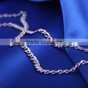 2015 Wholesale Simple Design Fashion Jewelry Rhodium Plated Cheap Short Chain Necklace thumbnail-5