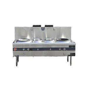 Economic External Mix Brick Series Natural Gas Double Wok & Double Warm Stove thumbnail-3