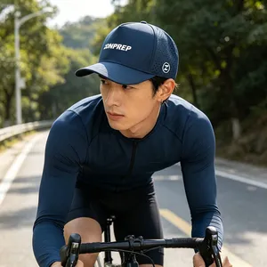 Caps Manufacturer Customized Premium Laser Perforated Sports Hats Waterproof & Quick-drying Cycling Running Cap thumbnail-1