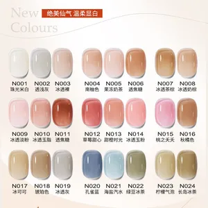 Wholesale New Arrival Icy-Sheer Nude Gel Polish Salon Professional Grade Translucent Gel Polish thumbnail-2