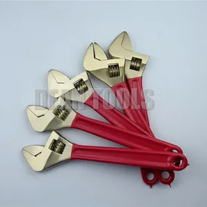Non Sparking Adjustable WrenchPVC Handle WrenchExplosion Proof WrenchIndustrial Maintenance Tools Aluminum Bronze Wrench thumbnail-3
