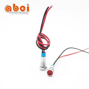 6mm 8mm 10mm 12mm 16mm 19mm 22mm Panel Mount Metal Led Indicator Light Lead Wire Connection Indicator Lamps thumbnail-5