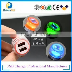 Electric Type Dual Car Charger Adapter With LED Light thumbnail-1