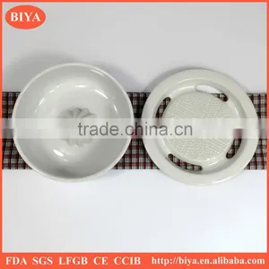 Juicer Porcelain Orange Juice Drink Big Bowl, Vegetables Lapping Pot, Fruit Grinding Plate, Ground Dish,Grinding Powder thumbnail-3