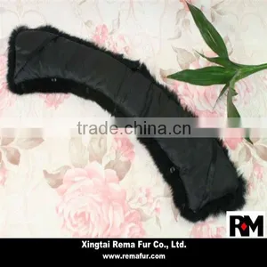 FACTORY WHOLESALE: RABBIT FUR COLLAR FOR COAT thumbnail-1