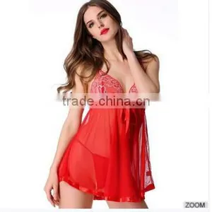 Lace Splicing Dress With G-String thumbnail-1