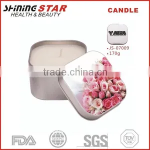 2016 Hot Selling New Design Flameless Candle in Square Tin 170g Made in China thumbnail-1