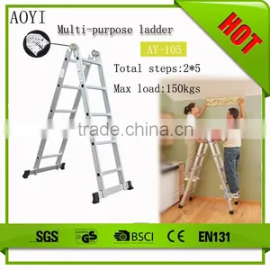 Flexible Aluminium Compact Folding Telescopic Extension Step Ladder AY-105 thumbnail-1