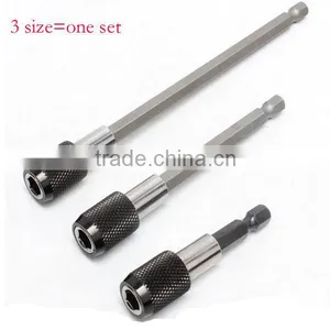 3Set 1/4 Inch Hex Bit Tip Holder Screwdriver Bit Extension Bar Electric Screwdriver Black AR-63 thumbnail-3