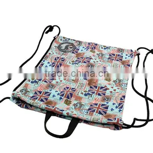 Customized Printing Canvas Backpack Drawstring Bag, Shopping Bag With Handle thumbnail-4