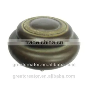 China Home Decor Round Pewter End Caps Window Curtain Accessory Curtain Rod Parts thumbnail-3