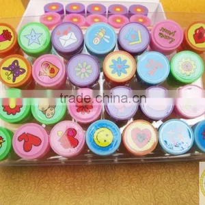 Promotional Round Type Toy Plastic Self Inking Stamp/Promotional Non Toxic Toy Stampers thumbnail-1