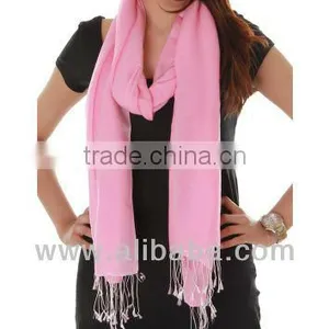 Soft and Silky Water Pashmina Shawl (Pink) thumbnail-1