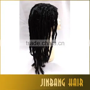 2016 New Style Fashionable Factory Cheap Wholeasale Price Synthetic Hair Dreadlock Wig for Black Man thumbnail-2
