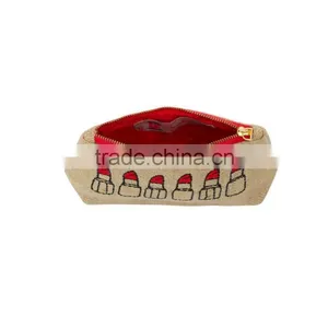 Naturel Lipstick Pouch Jute Burlap Cosmetic Bag thumbnail-2
