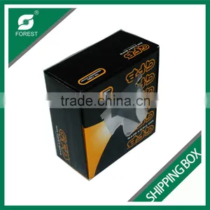 CUBE SHAPE ART PAPER SHIPPING CARTON BOX FOR MOVING TOYS WITH CLEAR WINDOW thumbnail-1