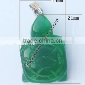 21x14x7mm Green Animal Cats Eye Pendants thumbnail-1