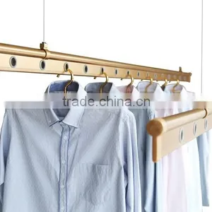 2.4M Eletriplate Aluminium Clothes Drying Hanging Spice Rack thumbnail-2