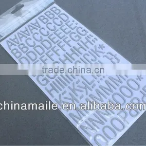 Custom Alphabet Letter Chipboard Sticker/2015 New Design Paper Sticker for Home Decor thumbnail-1